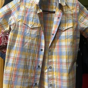 Gymboree Men's Multicolor Plaid Button Down Shirt